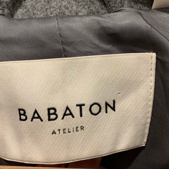 Aritzia Babaton Pearce Wool Coat with hood in grey - Picture 13 of 16